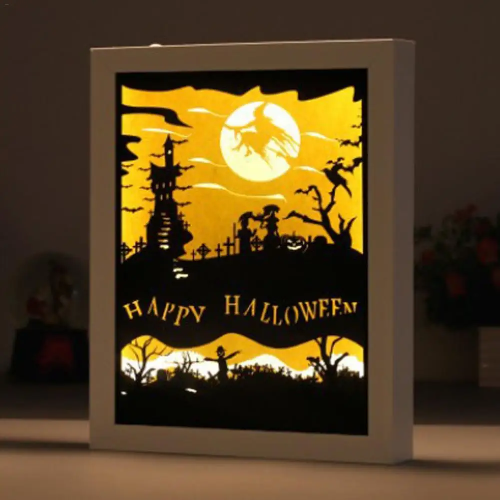 

Papercut Light Box Gift Photo Frame Paper-cut Light Box Night Light Paper Carving Night Light Creative Shadow Lamp