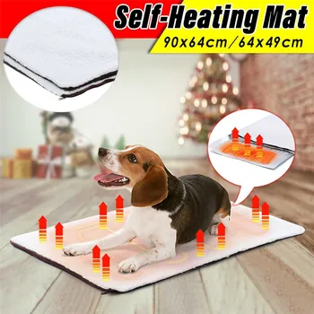

Soft Dog Cat Pet Winter Warm Mats Fur Bed Pad Self Heat Rug Thermal Washable No Electric Pillow Mat Soft Puppy Blanket Beds Mat