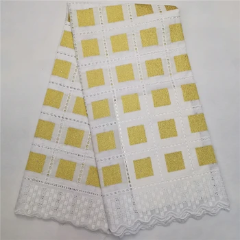 

African French Lace Fabric 2019 High Quality Nigeria French Cotton With Stones Lace For Women Cotton Fabric Dress