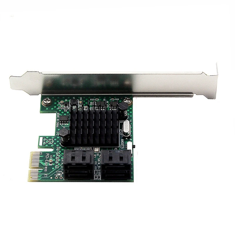 PCIe PCI Express 6G SATA3.0 4 Порты и разъёмы SATA III расширения карты контроллера широкие