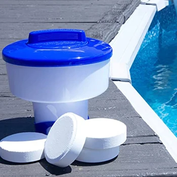 

Floating Swimming Pool Sterilizer 5inch Chlorine Tablet Dispenser for Bathtub Hot Spring Swimming Pool Cleaning Tool Accessories