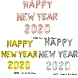2020 воздушные шары розовое Золотое серебряное число фольгированные гелиевые балоны счастливый новый год воздушный шар Счастливого