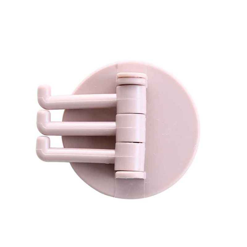 1PCS Multi-functional Rotating Hook Kitchen Bathroom Wall Storage Strong Viscose Towel Rack Hole Punched Seemless Adhesive Hook