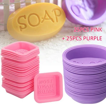 

25Pcs Handmade Silicone Soap Mold DIY Square Making Baking Cupcake Mould