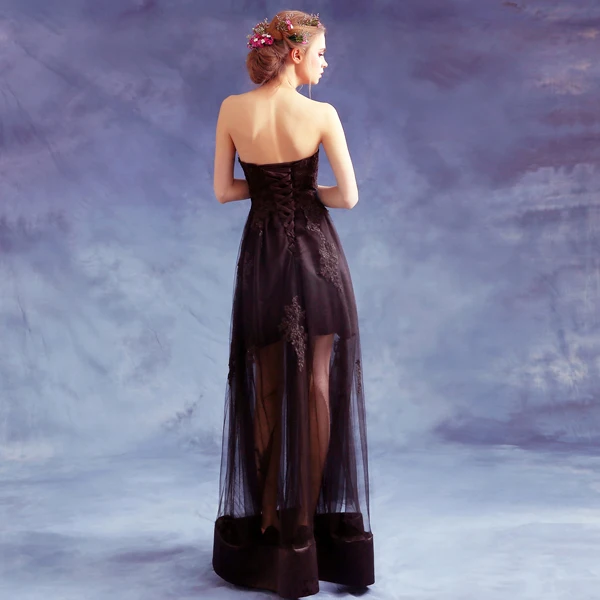 Robe de soiree Новое Сексуальное Милое кружевное платье с аппликацией vestido de noiva длинное Тюлевое вечернее платье для выпускного вечера платья подружки невесты