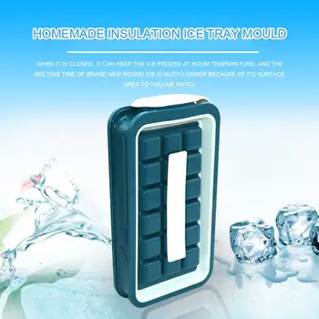 

Ice Cube Making Bottle Flexible Trays With Spill-Resistant Removable Lid Stackable Durable Summer Keep Cold Ice Cubes Maker #