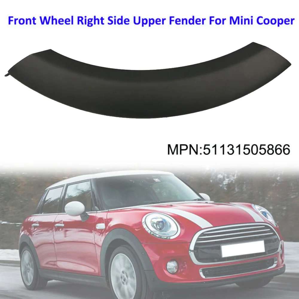 Черная Автомобильная арочная Крышка для Mini Cooper 2002-2008 правое переднее колесо Арка отделка украшение автомобиля аксессуары правая боковая Передняя арочная крышка