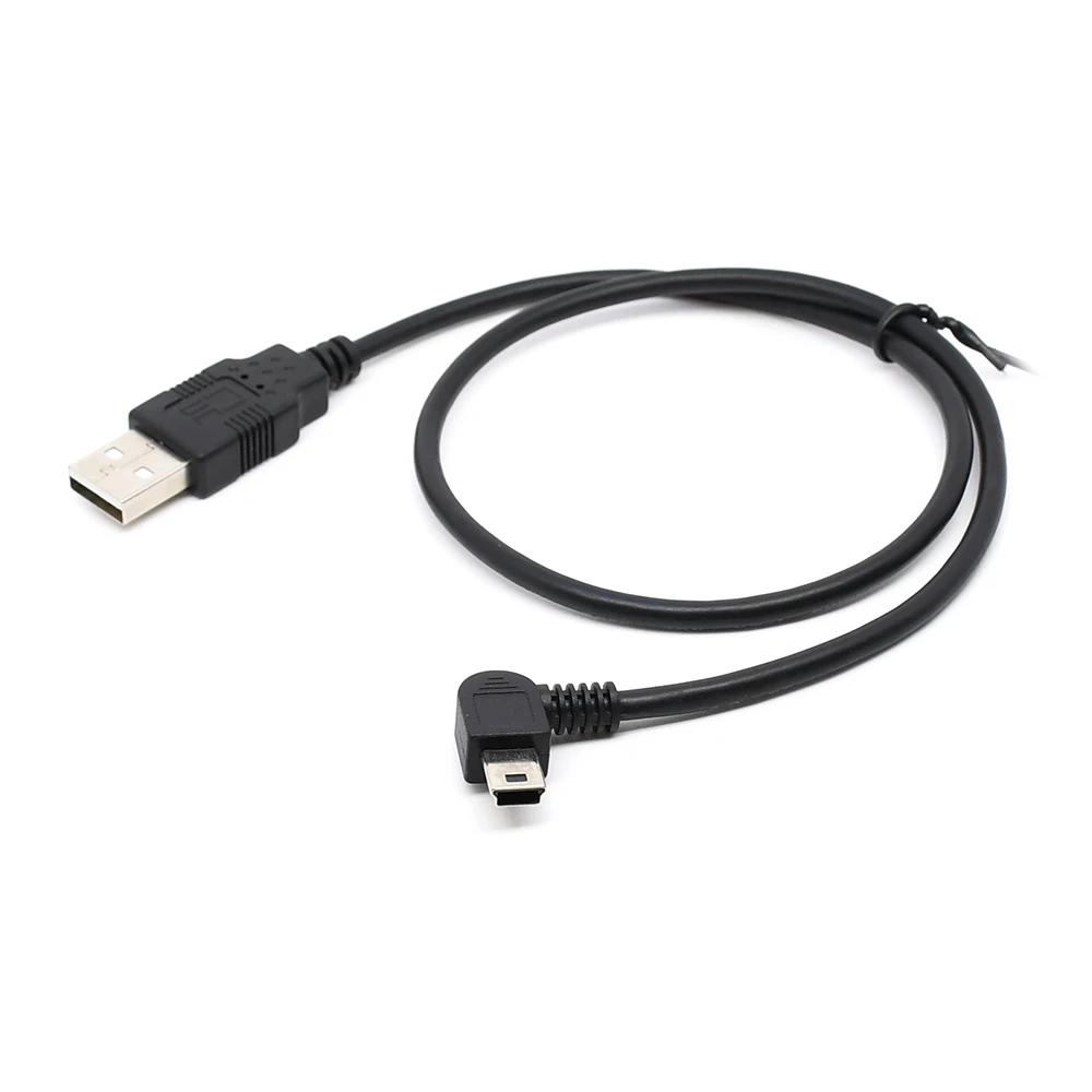 50 см мини-usb кабель для передачи данных 90 градусов угловой мини-b штекер USB2.0 Мужской кабель для передачи данных и зарядки - Цвет: Left angle