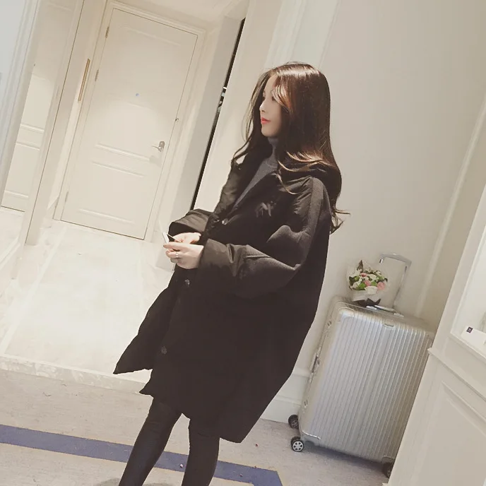 

The Girls' Middle School Cotton-padded Clothes Students Korean-style Coat Winter Cotton-padded Jacket Loose Thick down Jacket Co