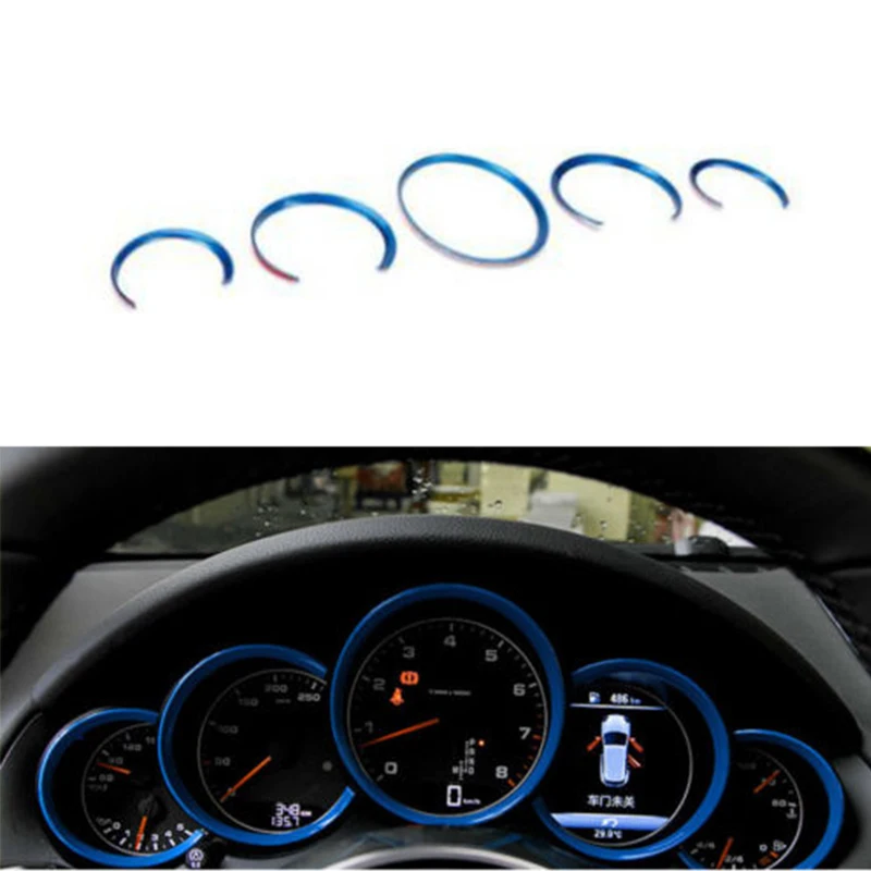 Для Porsche Cayenne 2011- для Porsche Panamera 2010- 5 шт. ABS Хром ABS приборная панель консоль декоративное кольцо отделка