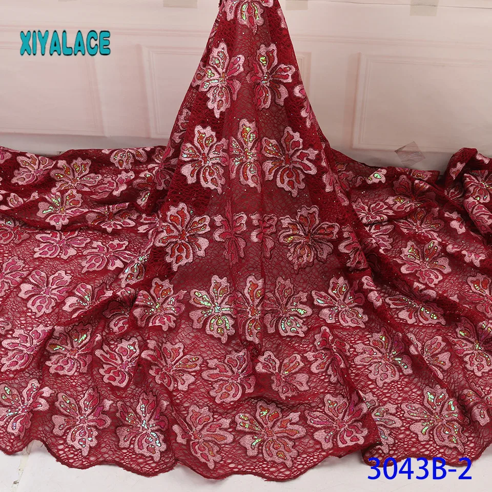 Африканская кружевная ткань новейшее высокое качество кружевная вышивка французская кружевная ткань Свадебное кружево для нигерийских вечерние платья YA3043B-4