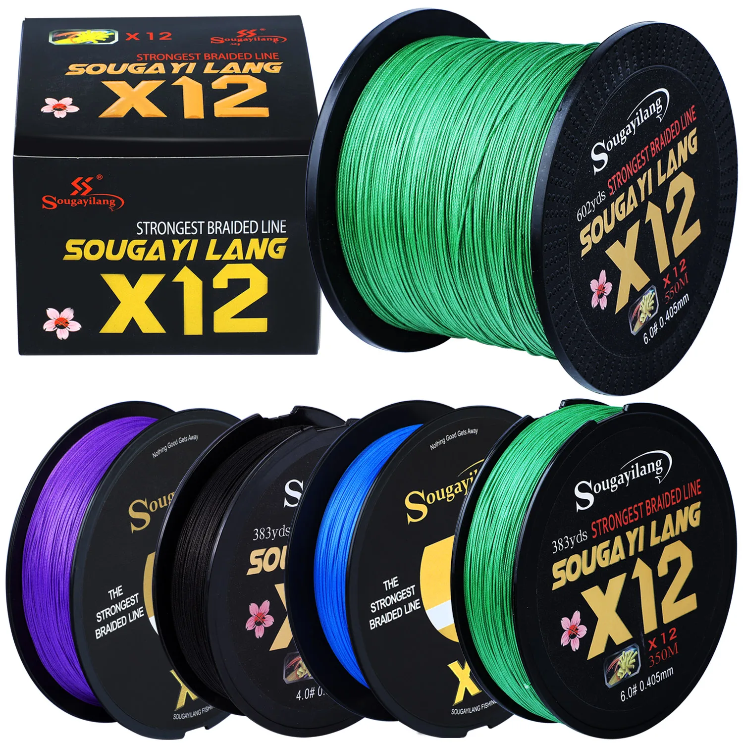 Sougayilang новая X12 рыболовная леска 150 м 350 550 Полиэтиленовая 12 нитей обратная