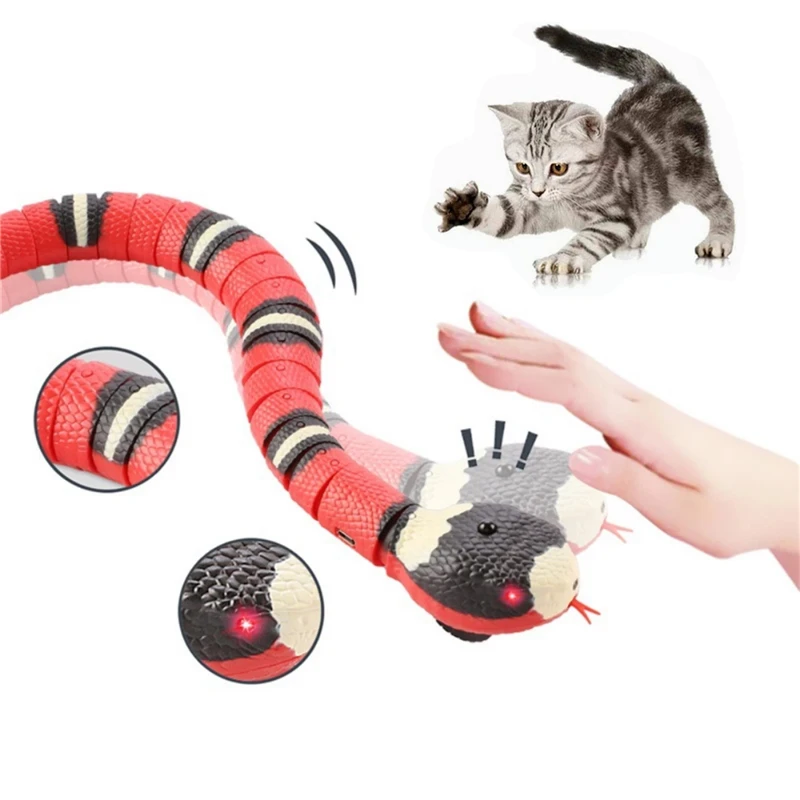 

Smart Sensing USB Charging Teasering Toys for Cats Dogs Simulation Stuff Electric Snake Interactive Pet Products Accessories