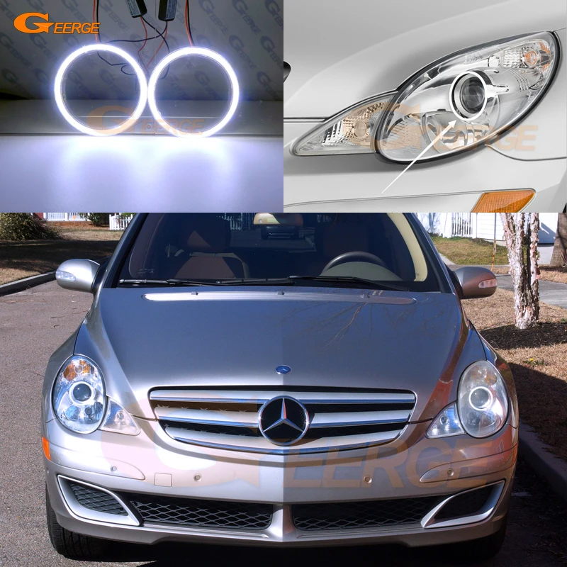 Для Mercedes Benz R Class W251 R320 R350 R500 R63 AMG 2006 2009 отличные ультра яркие COB led Ангельские Глазки