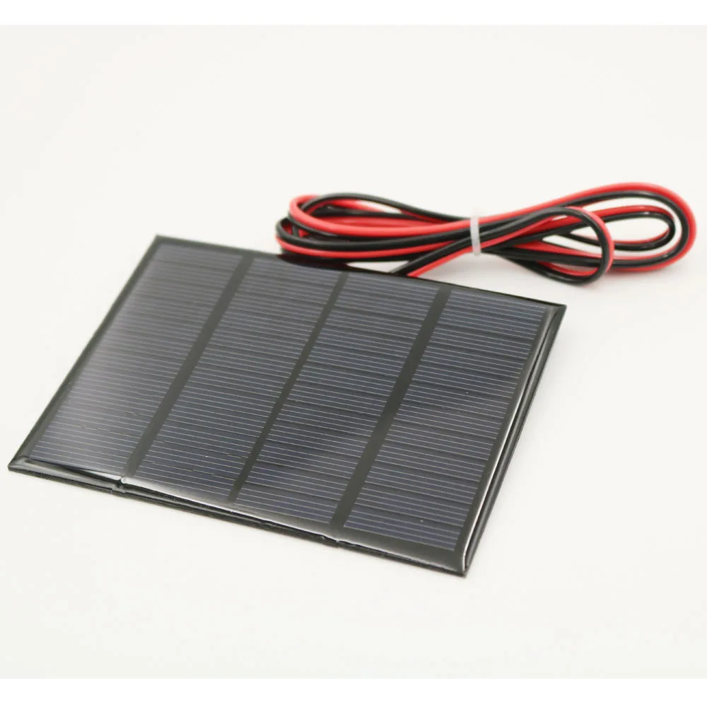 12V 1,5 W 125mA продлить провода Панели солнечные поликристаллического кремния DIY зарядное устройство небольшой мини кабель для солнечной батареи игрушка солнечный светильник 12V