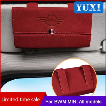 

Car Sunshade Glasses Case Storage Box Sun Visor Clip Clamp Card Holder For Mini Cooper S JCW One R55 R56 F54 F55 F56 Accessories