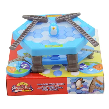 

Beat Penguin Smashing Ice Desktop Game Board Parent-Child Interactive Blocks Logical Toys for Children Boys and Girls Balance