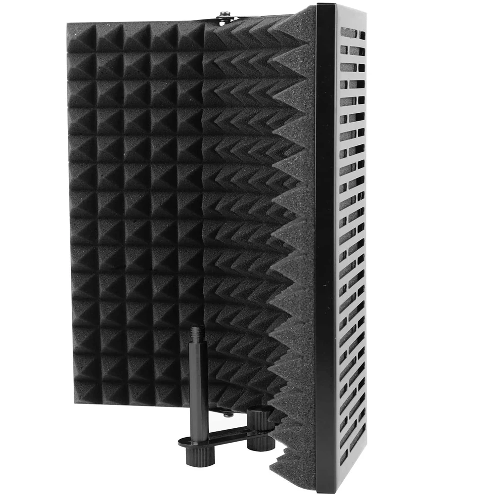 

Studio Microphone Isolation Shield Foldable High Density Absorbing Foam Condenser Microphone Accessory For Panel Sound Recording