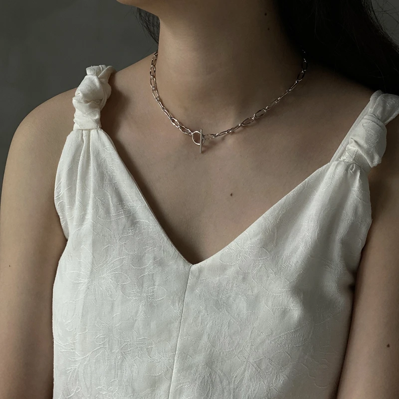 Louleur,, колье, серебро 925, ожерелье для женщин, высокое качество, толстая широкая цепочка, минималистичные вечерние ожерелья, 925, хорошее ювелирное изделие
