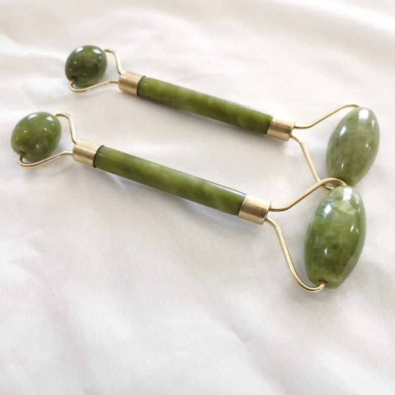 Natural Double Head Jade Facial Massage Roller Face-lifting Hand Body Beauty Care