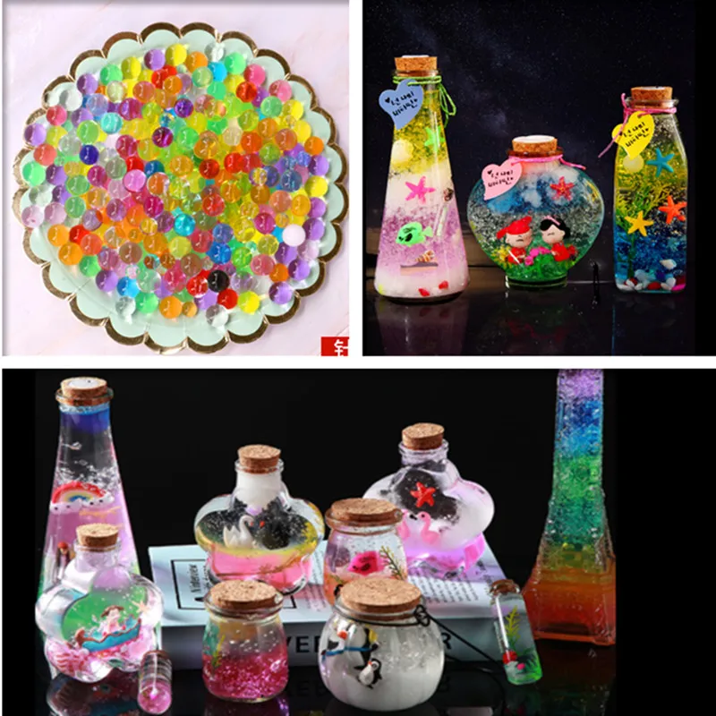 

100 Pcs/bag Crystal Mud Hydrogel Crystal Soil Outdoor Water Beads Vase Soil Grow Magic Balls Kid's Toy Home Decoration