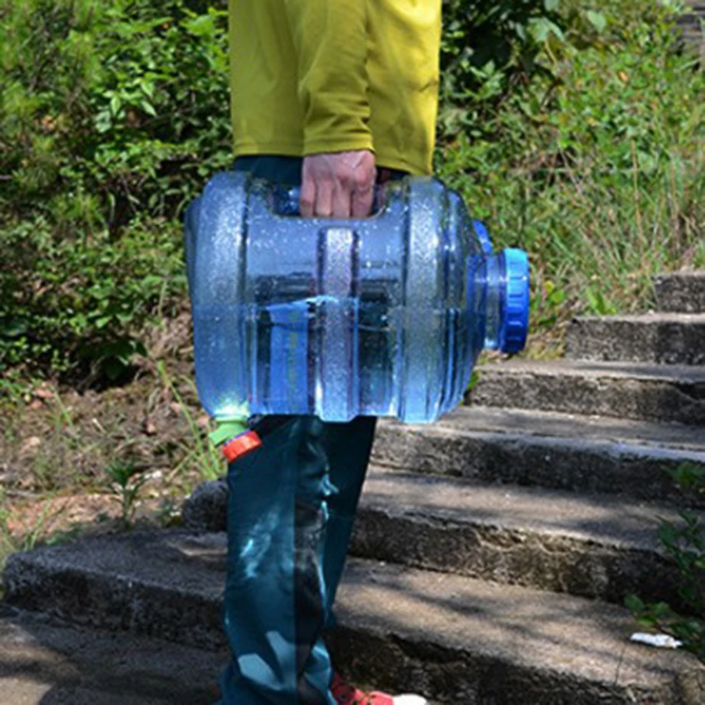 Reusable 11.3L Water Buckle Outdoor Water Bottle with Dispensing Valve & Carry Handle Camp Cooking Supplies