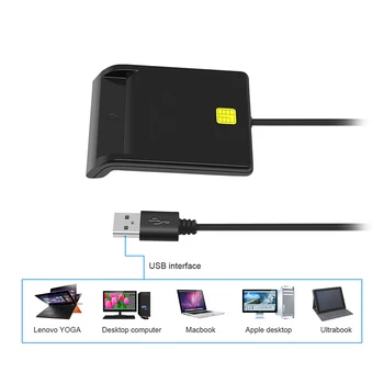 

Universal Portable USB Smart Card Reader For Bank Card Tax Card ID CAC DNIE ATM IC SIM Card Reader For Android Phones Computer