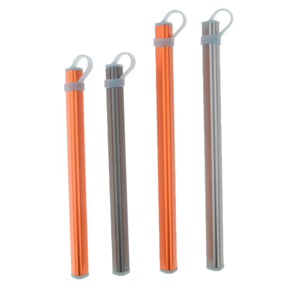 8 inch Aluminum Storage Tube Pipe Case Carrier Box for Outdoor Chopsticks Carry Camping Utensil Holder