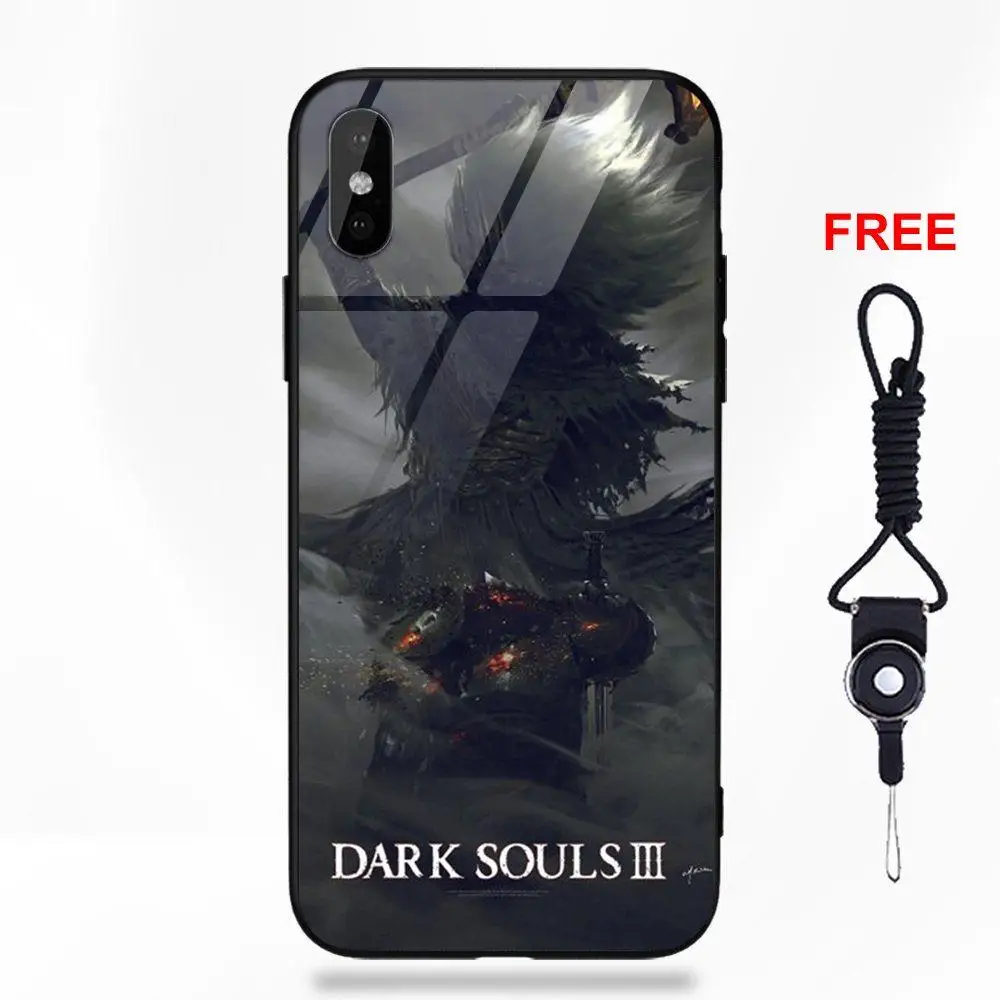 Nameless King Dark Souls 3 силиконовый чехол для телефона TPU оправа закаленное стекло для Apple iPhone 5 5C 5S SE 6 6S 7 8 Plus X XS Max XR - Цвет: as picture