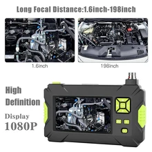 Профессиональный P30 зеленый промышленный эндоскоп цифровой бороскоп 4,3 дюймов ЖК-камера 1080PHD видео Водонепроницаемая Инспекционная камера