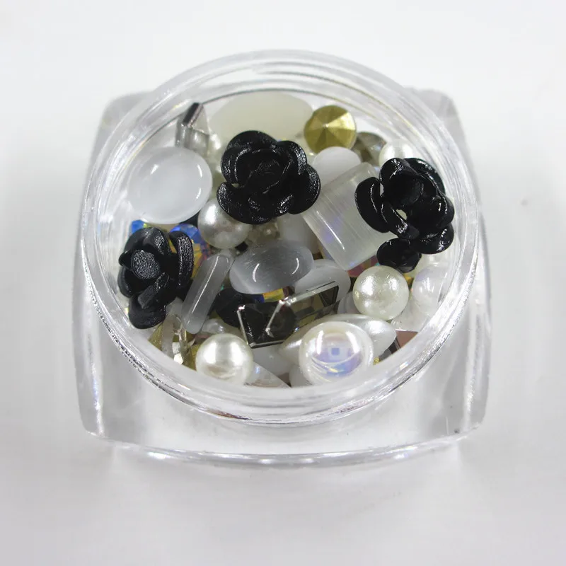 Маникюр металлическая Роза Смешанные алмазные ювелирные изделия опал искусственный бриллиант смешанные в японском стиле жемчужные алмазные смешанные сверла серии
