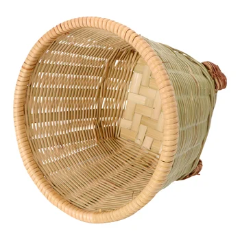 

1PC Bamboo Woven Storage Box Hand Knitting Bamboo Basket Multi-purpose Bamboo Box Stationery Storage Basket Mini Woven Pencil Bo