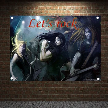 

Hip Hop Reggae Posters Rock Art Flip Chart Canvas Painting Banners Flags Tapestry Wall Sticker Music Festival Living Room Decor