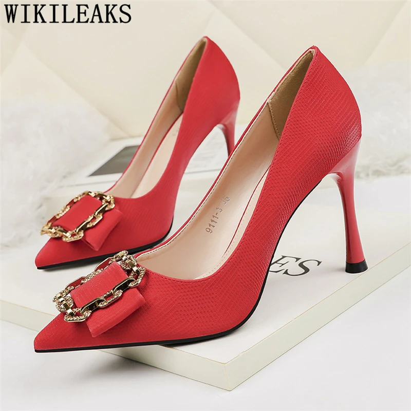 Red designer heels Clearance