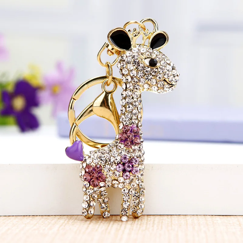 Искусственный бриллиант олень автомобильный брелок женский корейский стиль милый креативный Пакет кулон брелок для ключей Внешняя торговля аксессуары подарок W
