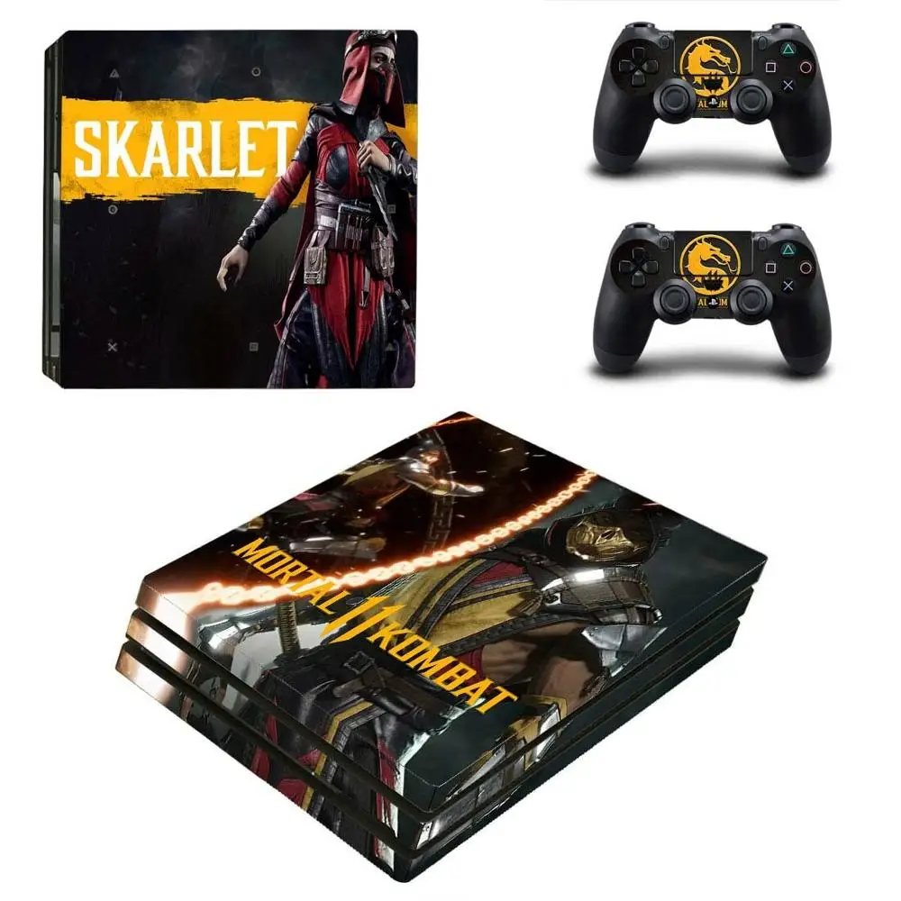 YSP4P-3327 Mmoral Kombat 11 PS4 Pro наклейки PS 4 Play станция 4 Pro наклейки виниловые Pegatinas для playstation 4 Pro консоль и контроллер - Цвет: YSP4P-3327