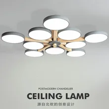 Art Spider ceiling lights Nordic Vintage Loft wood ceiling lights for living room retro E27 Bulb Light Modern Home Lighting