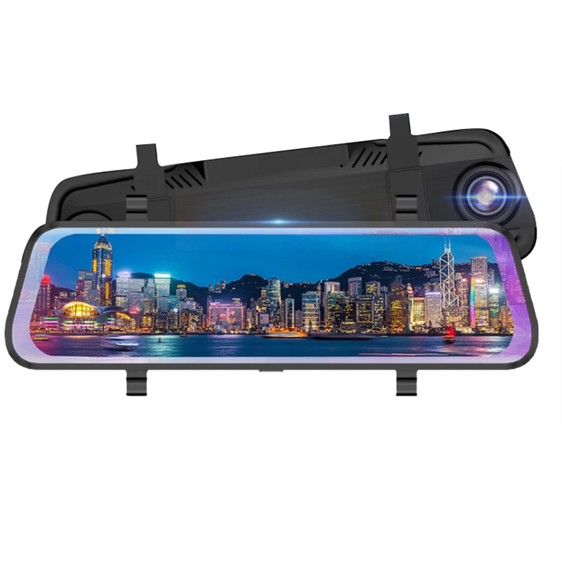 1296P& 720P двойной объектив ночного видения Автомобильная Dvr камера 10 дюймов 2.5D Ips зеркало заднего вида видеорегистратор широкий динамический диапазон Dvr