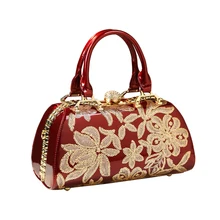 ICEV роскошная женская сумка, дизайнерская, индивидуальная, клатч с зажимом, Дамский вечерний клатч, лакированная кожа, ручная сумка, алмазная, блестящая, тоут