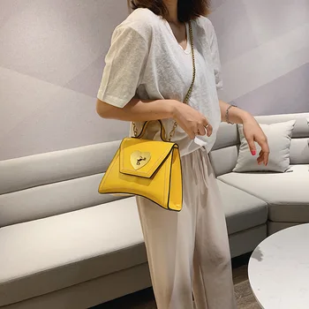 

Chic Chain Small Square Bag 2019 Fashion Women Single Shoulder Croosbody Bag Ladies All-match Party Hasp Flap Handbag and Purse