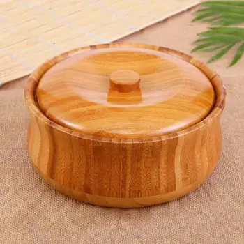 

Household Eco-friendly Natural Bamboo Beer Milk Tea Rice Noodles Bowl with Lid Made of natural bamboo material ecofriend durable