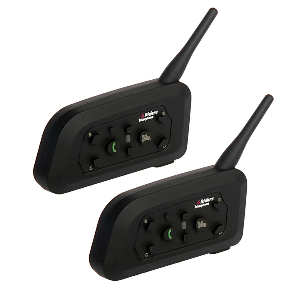 V6 мотоцикл Bluetooth 3,0 1200 м шлем домофон полный дуплекс для 6 гонщиков BT беспроводной Motocicleta переговорные гарнитуры