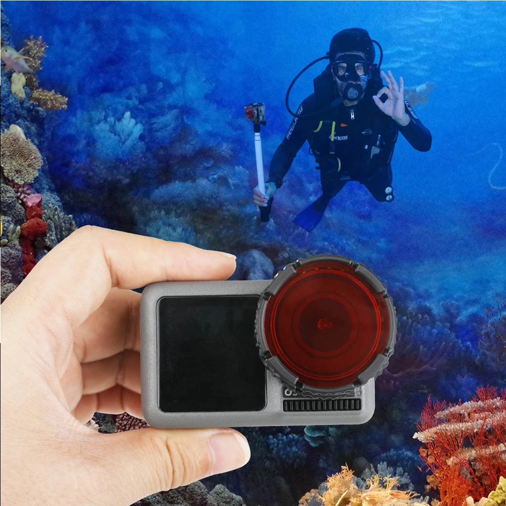 Красный фильтр для дайвинга светильник DJI Osmo Action аксессуар | Спорт и развлечения