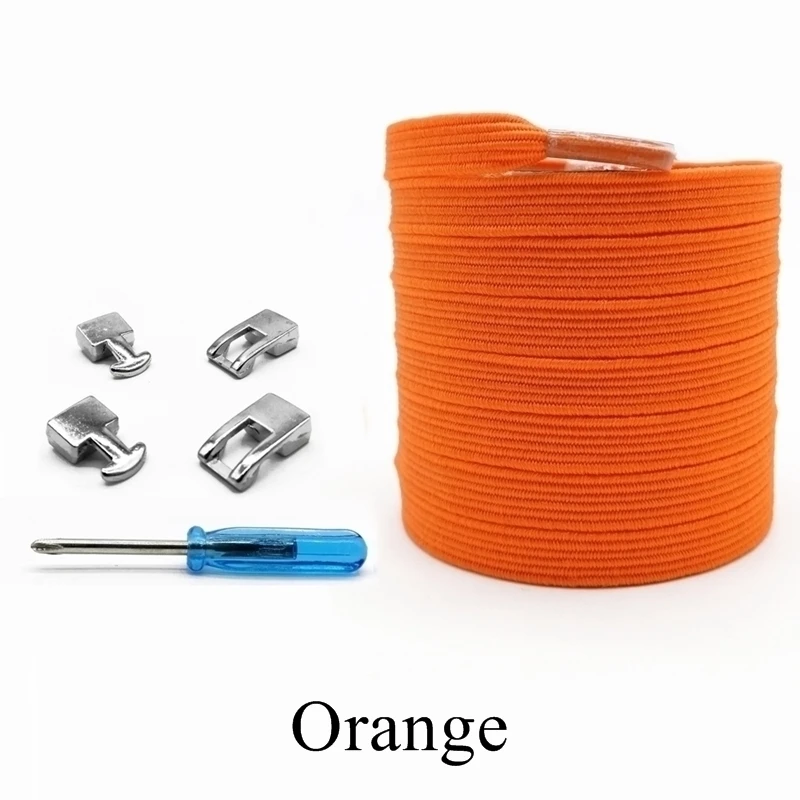 Orange Новинка 0,8, кроссовки без шнурков, плоские, с перекрестной пряжкой, эластичные шнурки, кроссовки унисекс, шнурки - Цвет: Orange