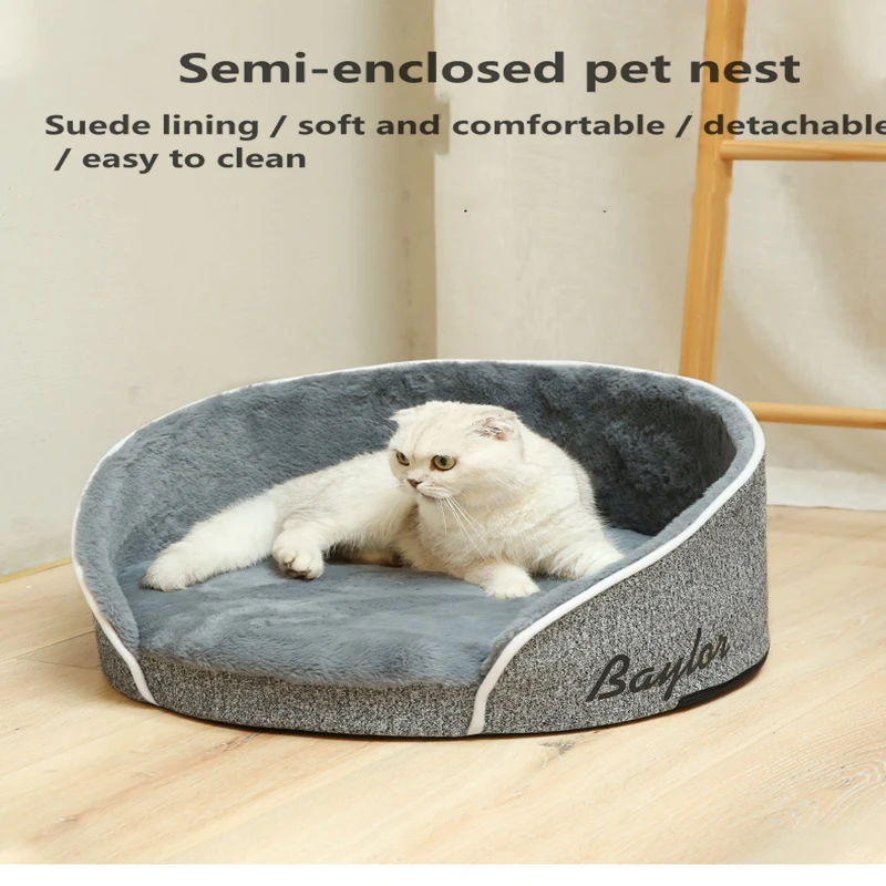 

Super Soft Memory Foam Semi-enclosed Cat And Dog Bed Sofa Removable And Washable Pet Bed Massage Bed For All Seasons 2020