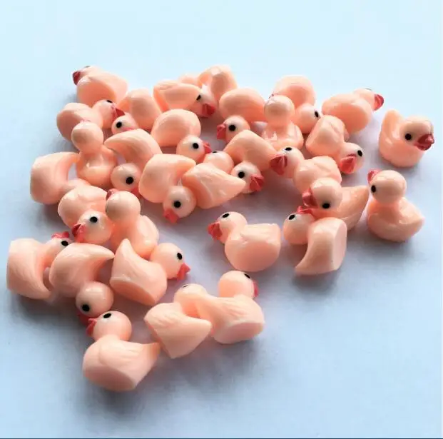 1set Cute Duck Miniature Figurine Ornaments For Home Yellow Ducklings Garden Easter Decor Slime Charms war figurines Figurines & Miniatures