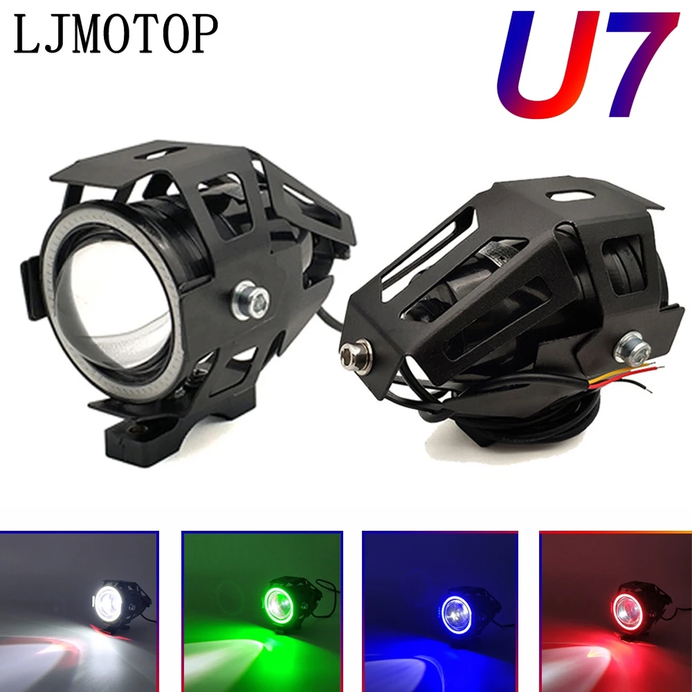 

125W Motorcycle Headlight 3000LM Low Beam Flash U7 light LED auxiliary For Yamaha XSR 700 XSR 900 TDM 900 MT125 MT01 MT03 MT25