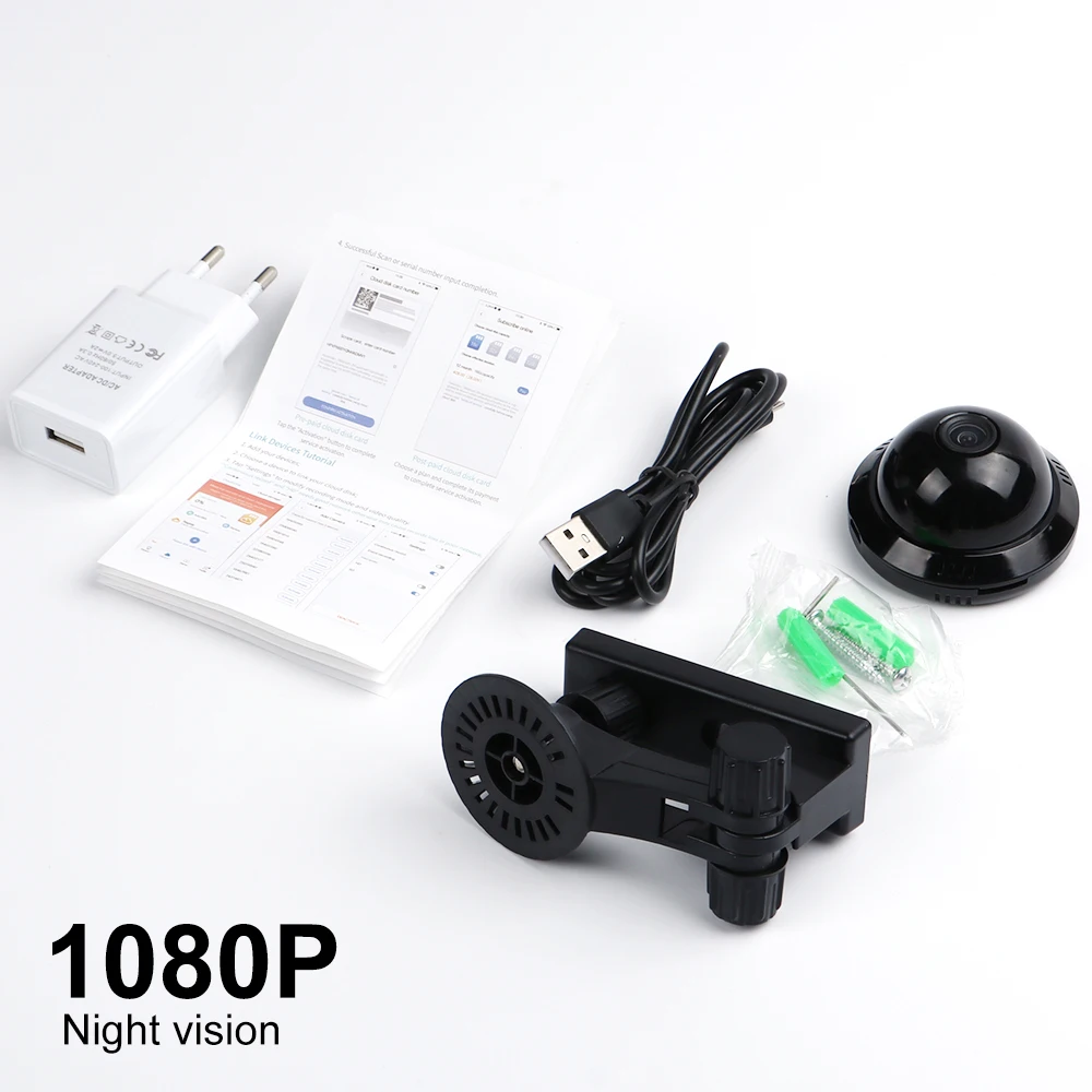 EU plug Мини-камера домашняя камера безопасности WiFi Беспроводная мини ip-камера ИК ночного видения микро-камера WiFi детский монитор камера s - Цвет: EU plug