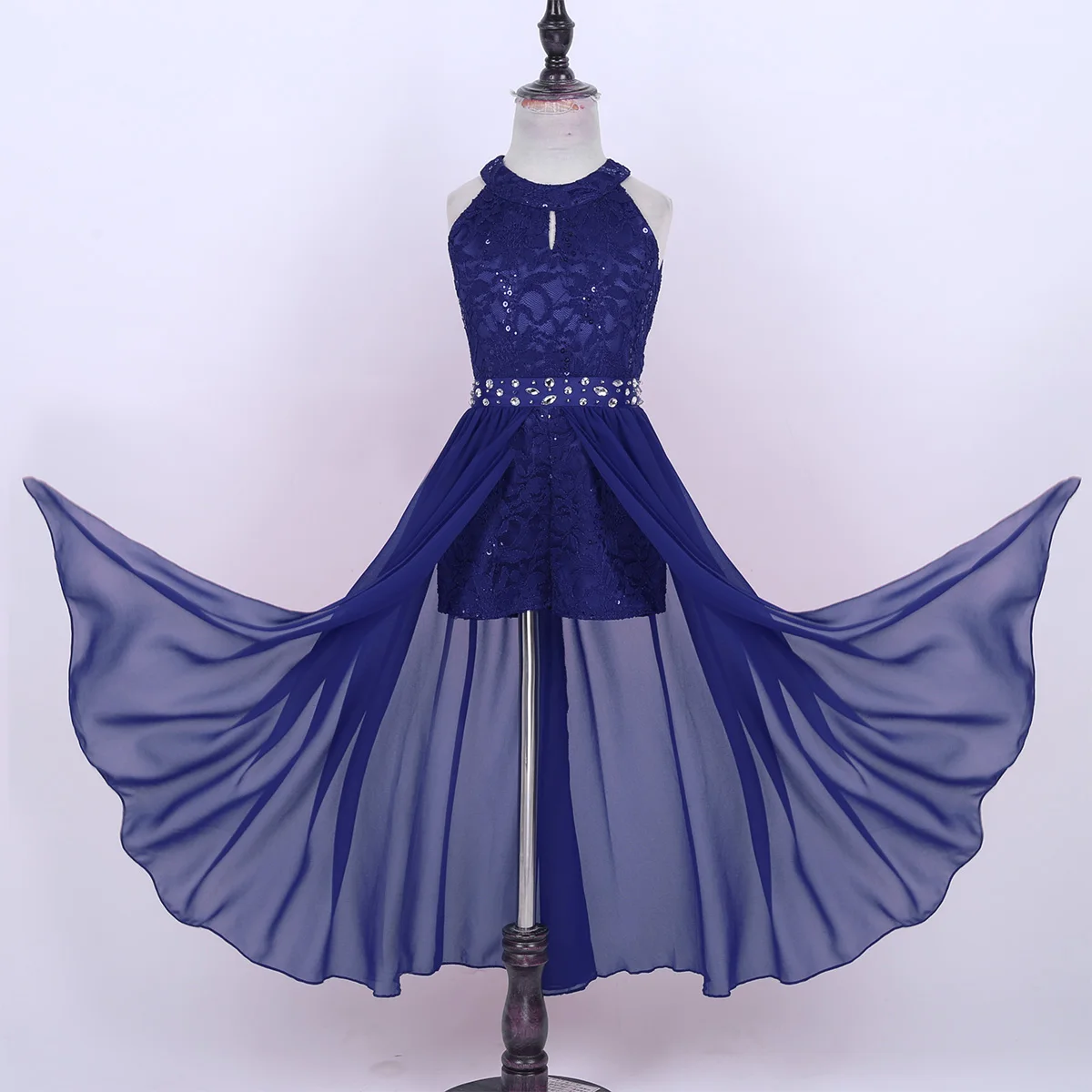 Children's Girls Maxi Romper Dress for Performance Dance Summer