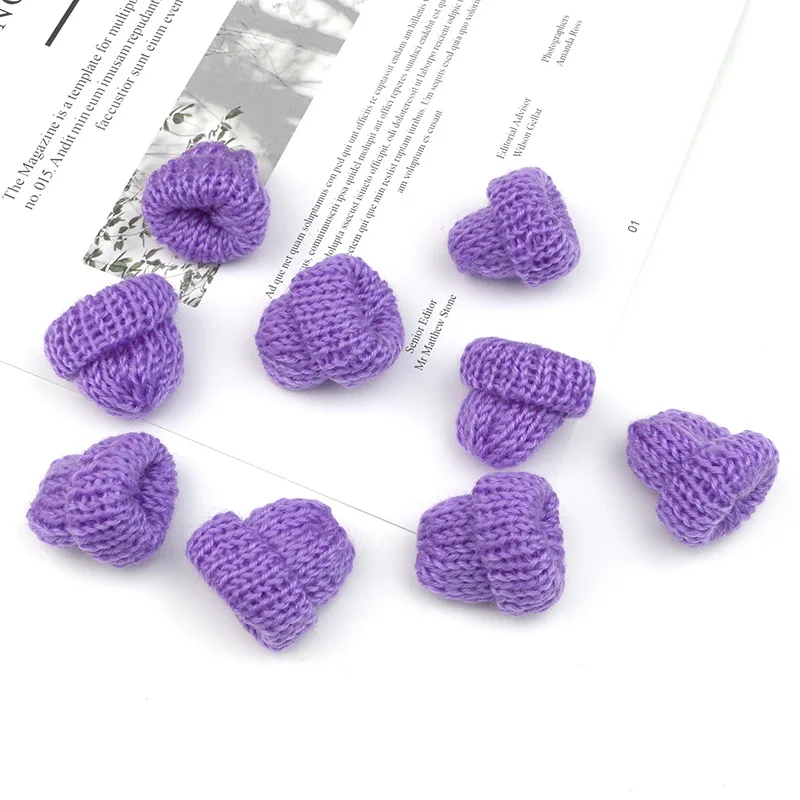 Фиолетовый 30 шт. 35 мм Корейская версия Мини шляпа DIY ремесло поставки головной убор одежда кукла игрушка украшения Дети Скрапбукинг искусство маленькие шапки - Цвет: Фиолетовый